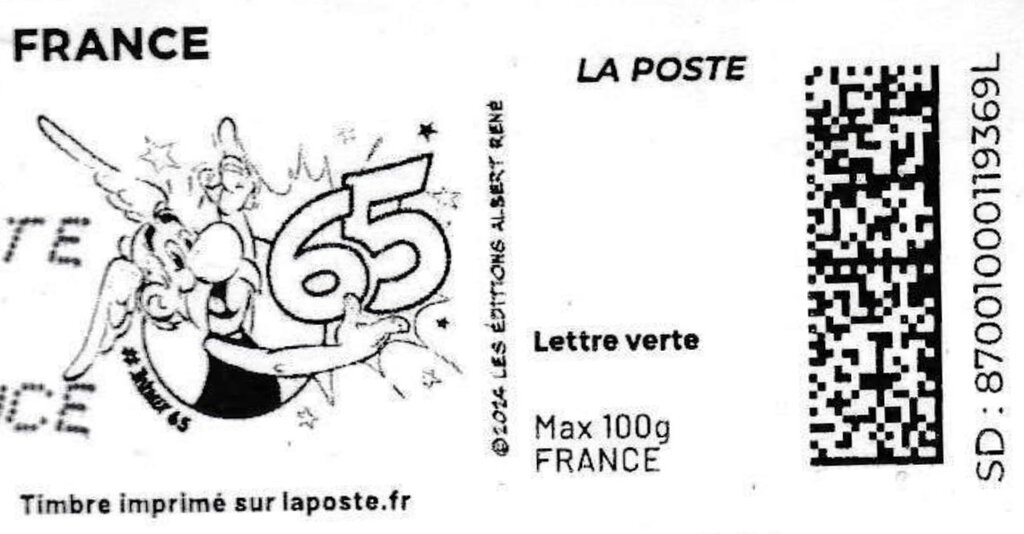 Asterix holding 65 in black