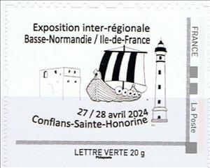 Stamp, Exposition Inter Regional Basse Normandy Ile de France, France,  , Philatelic Exhibitions