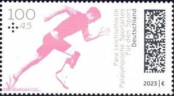Stamp, Para-Athletic, Germany, Federal Republic,  , Athletics, Disabled, Paralympics, Sports, Wheelchair Driving