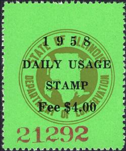 Stamp, Department of Conservation seal, Illinois (IL),  , Hunting, Maps, Seals (Emblems)