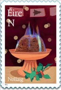 Stamp, Christmas Pudding, Ireland,  , Christmas