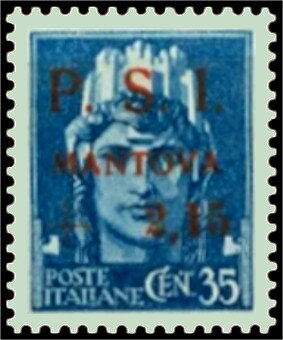 "Italia Turrita" - Surcharged
