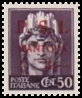 "Italia Turrita" - Surcharged
