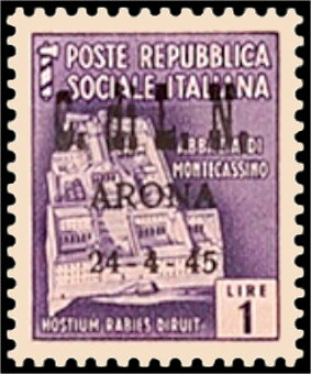 Stamp, Abbey of Montecatini - Ovpt,, Italy,  , Buildings, Monasteries and Convents, Monuments