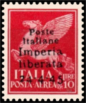 Airmail, Pegasus - Ovpt.