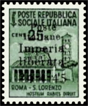 Stamp, Basilica of San Lorenzo, Rme - Ovpt., Italy,  , Buildings, Churches - Cathedrals - Basilicas - Chapels, Monuments