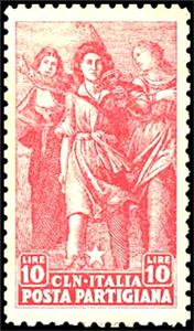 Stamp, David with the Slingshot Marching againt the Enemy, Italy,  , Biblical Accounts, Men, Women