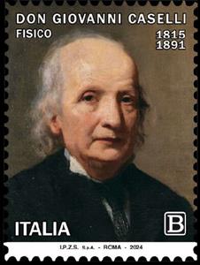 Stamp, Giovanni Caselli, Physicist, Italy,  , Clergy, Famous People, Men, Physicists