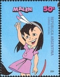 Stamp, Malén, Argentina,  , Cartoons, Comics