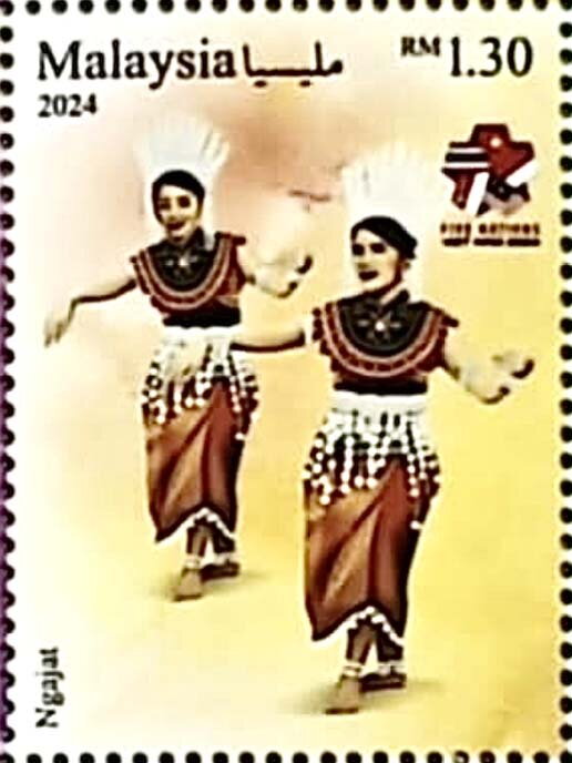 Ngajat Dance Overprinted with Logo