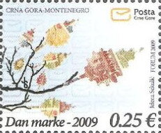 Branches and Leaves with Stamp Motifs