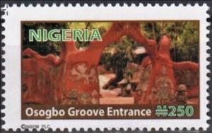 Stamp, Osogbo Grove Entrance, Nigeria,  , UNESCO World Heritage Sites