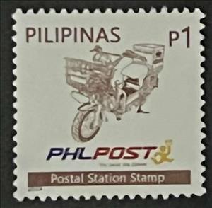 Stamp, Postal Station Stamp (Scooter), Philippines,  , Transport