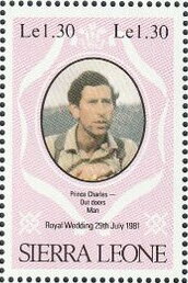 Stamp, Prince Charles, Sierra Leone,  , Famous People, Princes, Royalty, Special Occasions, Weddings