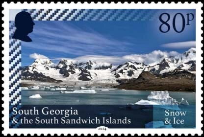 Stamp, Snow and Ice, South Georgia and The South Sandwich Islands,  , Landscapes, Textile
