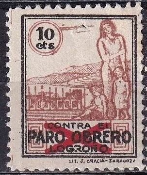 Contra El Paro Obrero Logroño; "LIT. J. GRACIA - ZARAGOZA”