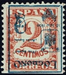 Junta de Defensa Nacional - overprinted Logroño