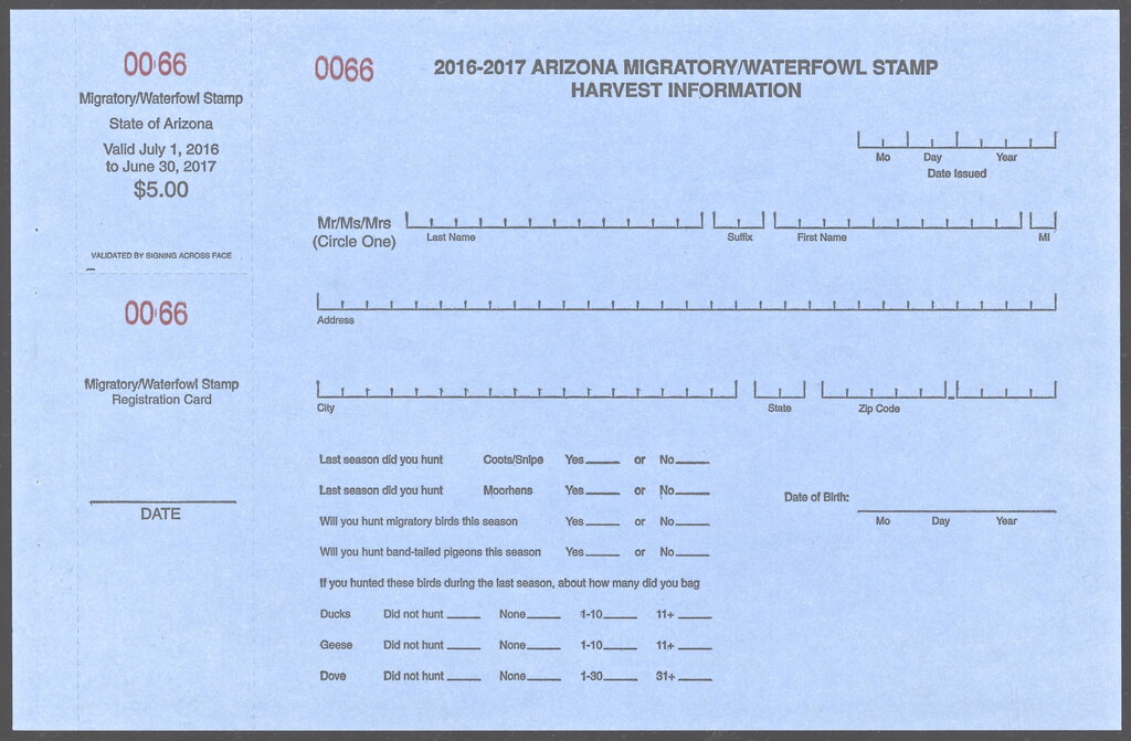 Migratory/Waterfowl Stamp