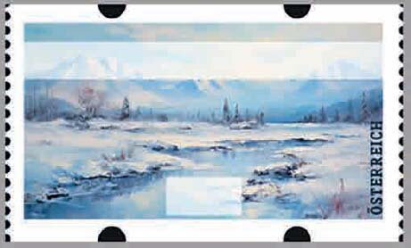 Stamp, Winter Scene, Austria,  , Christmas, Landscapes