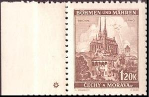 Stamp with Collectible Margin, Brünn / Brno Cathedral, Bohemia and Moravia,  