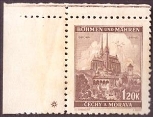 Stamp with Collectible Margin, Brünn / Brno Cathedral, Bohemia and Moravia,  