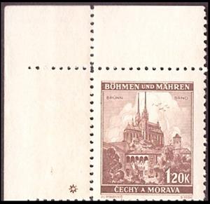 Stamp with Collectible Margin, Brünn / Brno Cathedral, Bohemia and Moravia,  