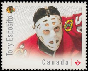 Stamp, Tony Esposito, Canada,  , Athletes, Ice Hockey, Sports, Winter Sports