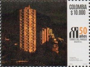 Stamp, Torres del Parque Residential Complex, Bogotá, 50 Years, Colombia,  , Architecture
