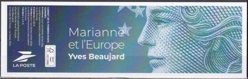 Booklet, Marianne and Europe by Beaujard, France,  , Women