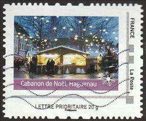 Stamp, Cabanon de Noel Hagenau. Christmas Stall, France,  , Christmas, Markets