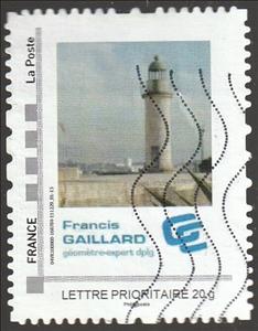Stamp, Francis Gaillard Geometre Expert, France,  , Geodesy and Surveying, Lighthouses