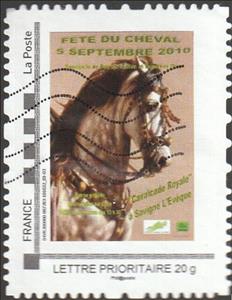 Stamp, Horse Festival. Fete du Cheval, Savigne l'Eveque, France,  , Animals (Fauna), Festivals, Horses