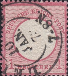 Stamp, Eagle, small shield, German Realm,  , Animals (Fauna), Birds, Birds of Prey, Coats of Arms, Crowns and Coronets, Eagles
