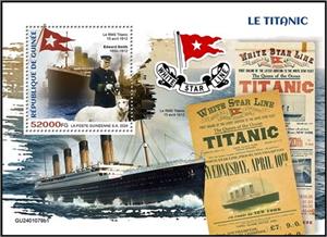 Souvenir Sheet, RMS Titanic, Guinea,  , Passenger-ships