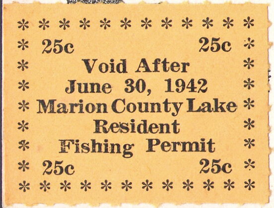 Marion County Lake Resident Fishing Permit