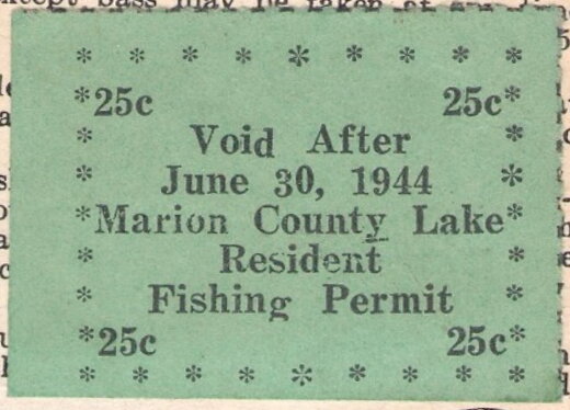Marion County Lake Resident Fishing Permit