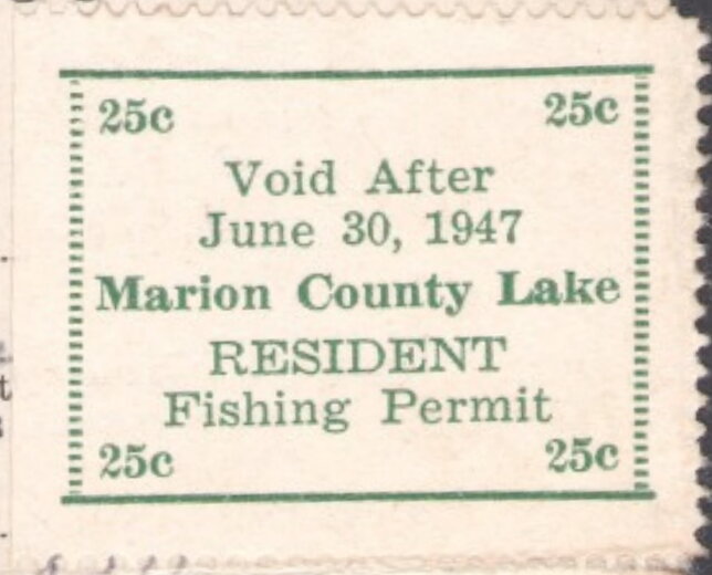 Marion County Lake Resident Fishing Permit