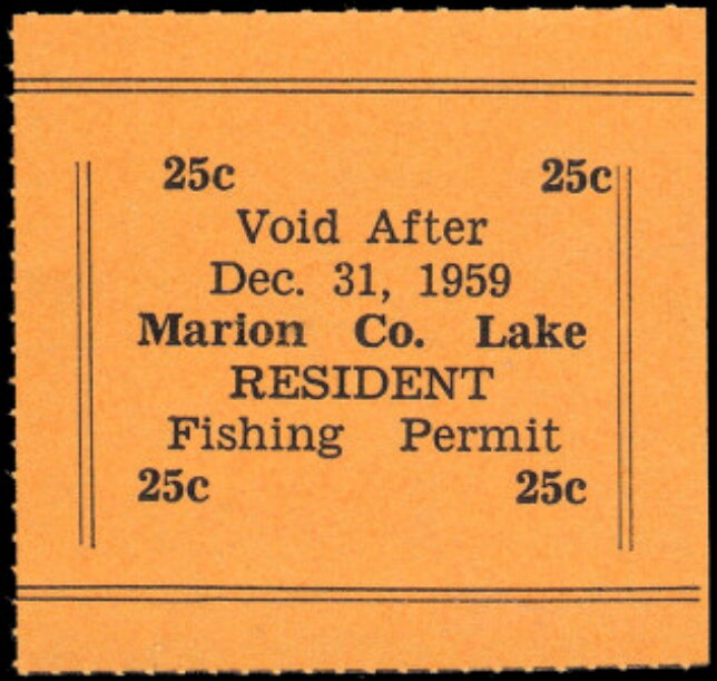 Marion County Lake Resident Fishing Permit
