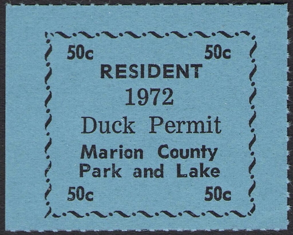Resident Duck Permit - Marion County Park and Lake