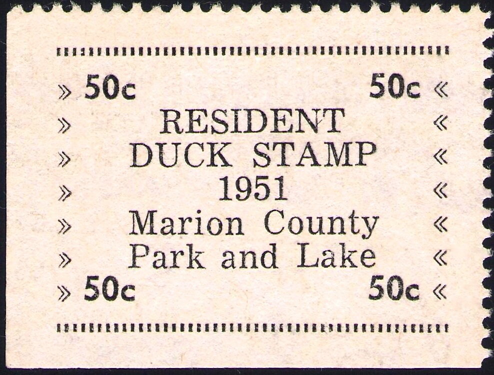 Resident Duck Stamp - Marion County Park and Lake