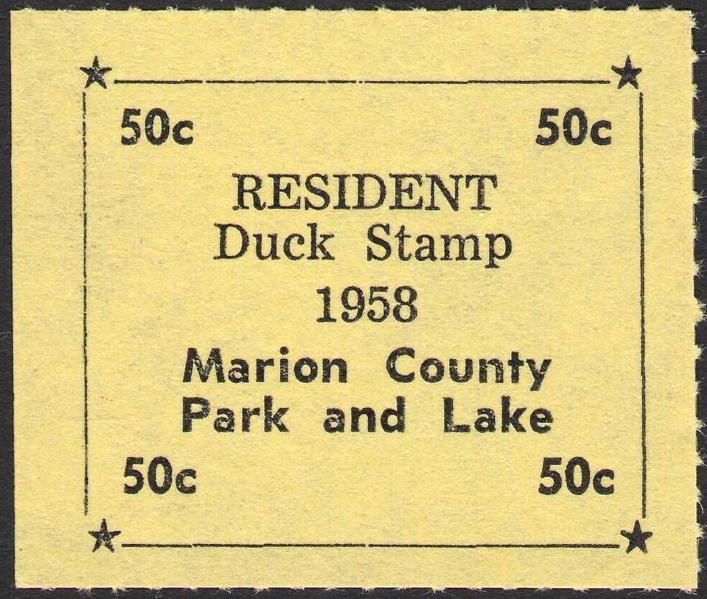 Resident Duck Stamp - Marion County Park and Lake