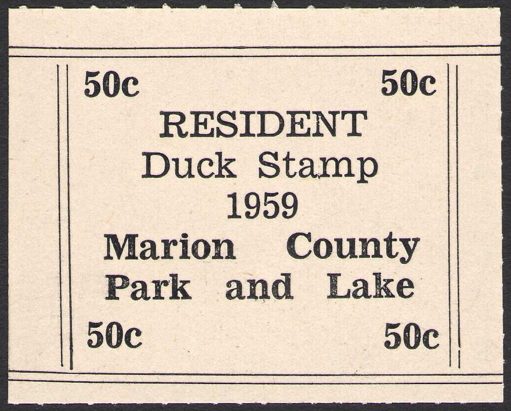 Resident Duck Stamp - Marion County Park and Lake