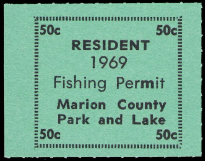 Resident Fishing Permit Marion County Park and Lake