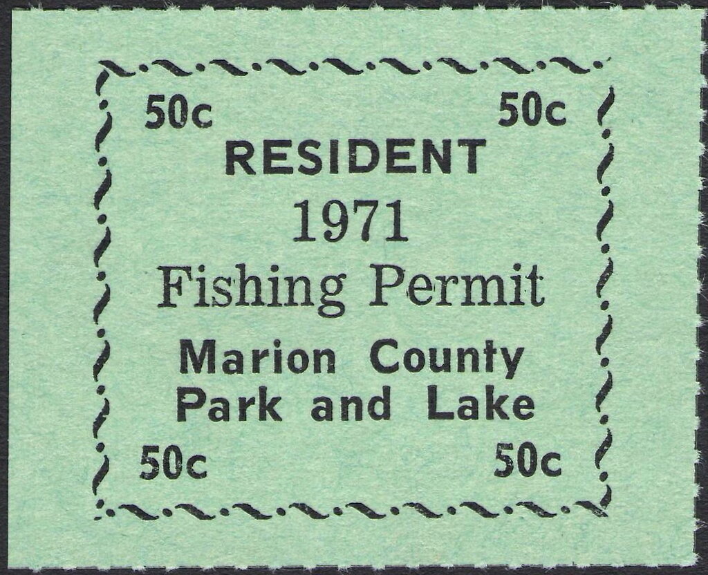 Resident Fishing Permit Marion County Park and Lake