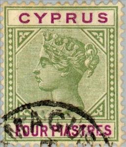Stamp, Queen Victoria, Cyprus,  , Heads of State, Queens