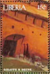 Stamp, Giraffes, Liberia,  , Animals (Fauna), Giraffes, Mammals