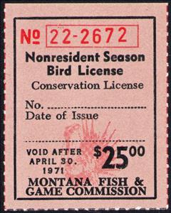Stamp, Greater sage-grouse (Centrocercus urophasianus), Montana (MT),  , Animals (Fauna), Birds, Hunting
