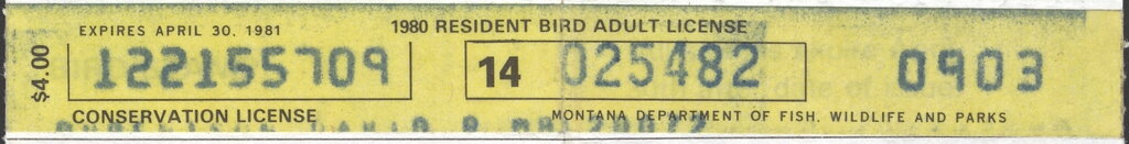 Resident Bird Adult License