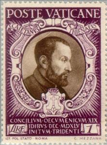 Stamp, S.Gaetano of Thiene, Vatican City,  , Famous People, Commemoration, Saints