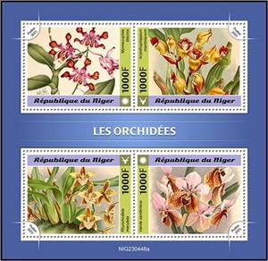Mini Sheet, Orchids, Niger,  , Orchids, Plants (Flora)